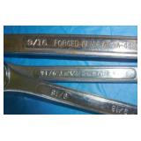 Group of SAE and MM wrenches