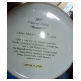 Hamms and Budweiser steins, golf club cover, Harley Davidson beer can