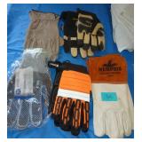 FIVE new pair mens gloves XL