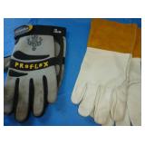 NINE pair of mens gloves most are XL (3 are used)