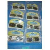 8 pair of clip on sunglasses size/style 53