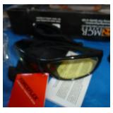 9 pair of safety glasses