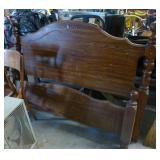 Queen size headboard, footboard and rails