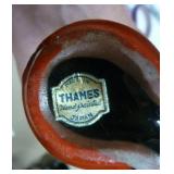 Vintage Thames Clown decanter with shot glasses, Vintage Leftons rose plate décor, chicken napkin holder with salt and pepper