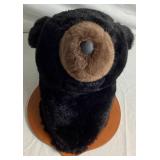 Black Bear Plush Animal Wall Mount 14.5"W x 20"H x 20.5" D