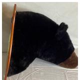Black Bear Plush Animal Wall Mount 14.5"W x 20"H x 20.5" D