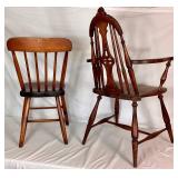 Pair of Vintage Wooden Chairs - Windsor Arm Chair, circa 1940