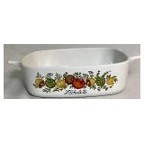 Vintage Corning Ware - 4 Piece Set Spice of Life Casserole Dishes 1 Qt, 2 Qt, 2 Qt, and 10" x 10" x 2" - 4 Dishes, 3 Lids