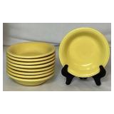 Vintage Fiesta in Yellow - Homer Laughlin China Company -  Includes 4- 6" Bowls , 2-8" Serving Bowls, 13" Tray, 6 - 5.5" Bowls, 9 - Dessert Bowls