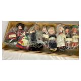 Vintage Lot of Nine Plastic Around the World Dolls - Includes: France, England,Norway,  Italy, Nomad, Holad, Norway, Scottland, and Austria
