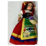 Vintage Lot of Nine Plastic Around the World Dolls - Includes: France, England,Norway,  Italy, Nomad, Holad, Norway, Scottland, and Austria