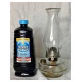 White Flame Light Company Clear12.5"H - 5.5"W Glass Oil Lamp with Clear Lamp Oil