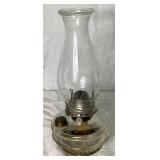 White Flame Light Company Clear12.5"H - 5.5"W Glass Oil Lamp with Clear Lamp Oil