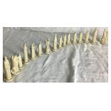 Vintage 1962 Conqueror Sculpted Chess Set by Ganine