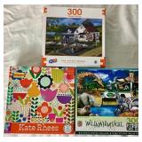 Massive Lot of 300 Piece Puzzles - Lot 1 - Includes 35 Puzzles
