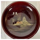 Vintage 9 Piece Japanese Aizu Laquerware Salad Bowl Set