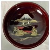 Vintage 9 Piece Japanese Aizu Laquerware Salad Bowl Set