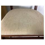 Two Pairs of Two Stakemore Wooden Folding Chairs with Fabric Seats