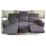 Gray Fabric LazyBoy Electric Recliner with Adjustable Headrest and Lombar Support - Has Removeable Remote