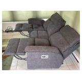 Gray Fabric LazyBoy Electric Recliner with Adjustable Headrest and Lombar Support - Has Removeable Remote