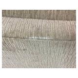 Tan Fabric Armchair with Matching Ottoman