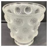 Antique Art Deco Signed Verlys Les Cabochen Berry Gems French Glass Vase- 1920