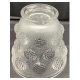 Antique Art Deco Signed Verlys Les Cabochen Berry Gems French Glass Vase- 1920