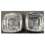 Pair of Signed Orefors Candle Holders - Made in Sweden