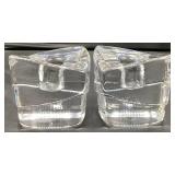 Pair of Signed Orefors Candle Holders - Made in Sweden