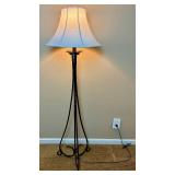 Wrought Iron Rowe Pottery Workshops Floor Lamp and End Table