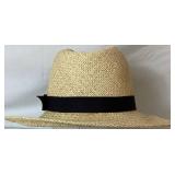 Straw Hat Bundle- Columbia - Size Large, San Francisco Hat - Size Medium, JHats - One size fits most, Vintage Straw Hat - 7 1/4, Trixie - No size