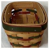 Longaberger Dash Away Sleigh Christmas Basket Set