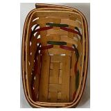 Longaberger Dash Away Sleigh Christmas Basket Set