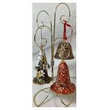 Vintage Cloisonne Enamel Bell Ornaments and Display