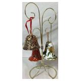 Vintage Cloisonne Enamel Bell Ornaments and Display