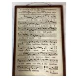 Antique Dual Sided Commune Apostolorum Gregorian Chant Music Sheets  (Rescued after WWI from Northern France)  - 12" W x 17.5" H 