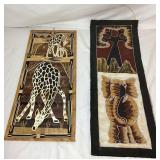 Two Piece African Wall Art Hangings