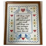 4 Needlepoint/Counted CrossStitch Pieces of Art