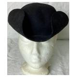 Vintage Bobby Metropolitan British Police Hat with Additional Hat Badge and Tricorn Wool Hat - Size Medium