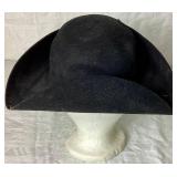 Vintage Bobby Metropolitan British Police Hat with Additional Hat Badge and Tricorn Wool Hat - Size Medium