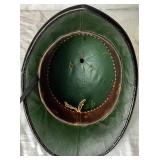 Vintage Bobby Metropolitan British Police Hat with Additional Hat Badge and Tricorn Wool Hat - Size Medium