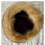 2 Vintage Fur Hats- Russian Style Fur Cap and Pillbox Fur Hat
