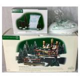 Dept 56 Dickens Village Old Queensbridge Station (set of 2) and Village Landscape Starter Set