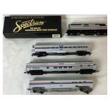 Amtrak Model Railroad HO Scale - 5 Cars