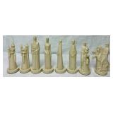 Vintage 1962 Conqueror Sculpted Chess Set by Ganine