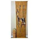 Set of 2 African Wall Hanging Art Pieces