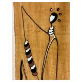 Set of 2 African Wall Hanging Art Pieces