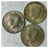 Collection of American Coins-Contains 6 Kennedy Half Dollars and 1 Eisenhauer Half Dollar