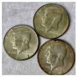 Collection of American Coins-Contains 6 Kennedy Half Dollars and 1 Eisenhauer Half Dollar