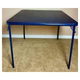 Set of 4 Samsonite Folding Chairs and 34" Square Folding Table